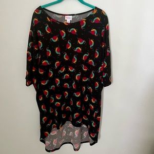 Lularoe Irma top with pheasant birds size L